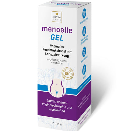 menoelle® GEL – Organically certified vaginal gel | Moisturizing gel for vaginal dryness, irritation, itching, burning, odor, and sensitivity | Hormone-free and without chemical additives | 100 ml