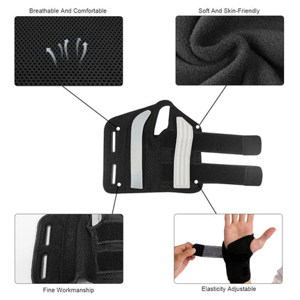 HMCEY Wrist Splint Carpal Tunnel Syndrome Splint Wrist Bandages Wrist Support Carpal Tunnel Wrist Support for Sprains, RSI and Tendonitis (S/M Right, Black)