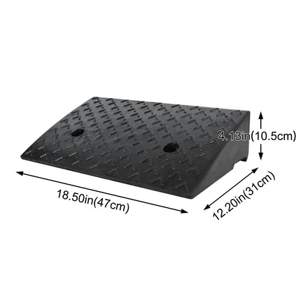 NAIZY 2pcs Curb Ramp Rubber 10cm High Door Threshold Ramp Portable Rubber Ramp Non-Slip Access Ramp Door Threshold for Car, Wheelchair