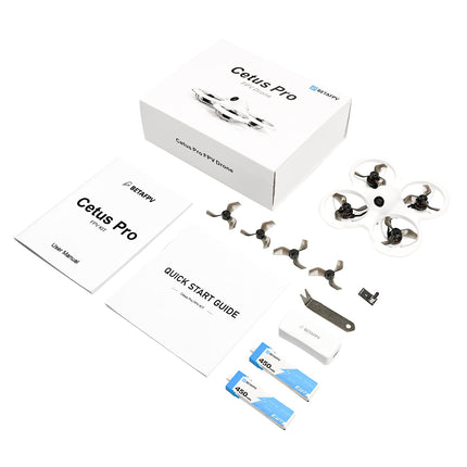 BETAFPV Cetus Pro Brushless Quadcopter with 3 Flight Modes Altitude Hold Self-Protection Emergency Landing Turtle Mode Function Compatible for FPV Beginners Starters Train Players to Pilots