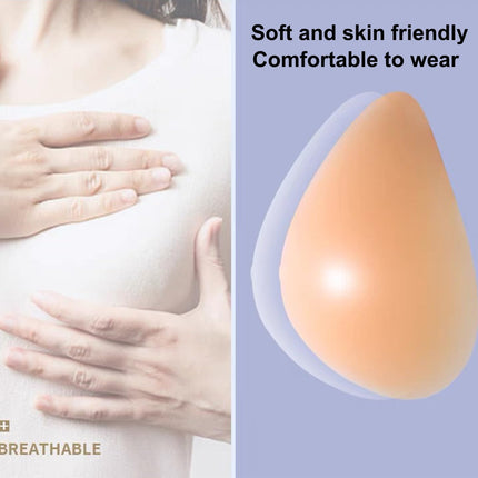 ELMIKA Silicone Breast Forms Triangle Mastectomy Breast Prosthesis Bra Pad Enhancer, Cup B 250g/piece