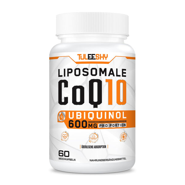 Liposomal CoQ10 Ubiquinol, high dose 600 mg per serving, 300 mg per capsule, active form of coenzyme Q10, daily dose 2 capsules, 60 mini-softgels (pack of 1)