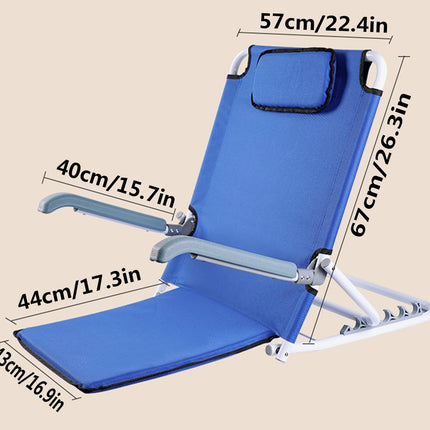 XIUXLI Bed Backrest Support Bed Adjustable Backrest Seat Chair Reading Seat Chair 5 Degree Comfortable Chair Travel Beach Bed Wedge Pillow Gaming Chair for Elderly