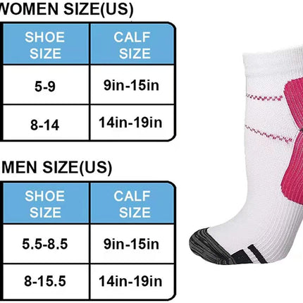 Tlynsnil Compression Socks for Men and Women 8 Pairs, Compression Socks, Sports Socks, Plantar Fasciitis, Arch Support, Running, Gym, Anti-Fatigue