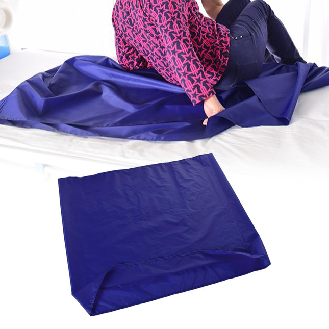 Lunaanda Sliding Sheet for Bedridden Patients, Sliding Sheet for Bed Transfer, Patient Transfer Sliding Sheet Care for Turning, Moving, and Positioning Elderly People for Hospitals, Home, 70 x 68 cm (Blue)