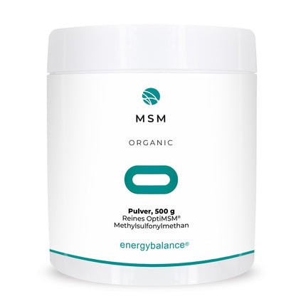 EnergyBalance OptiMSM - 100% pure powder, high dosage, natural, methylsulfonylmethane - no sugar, no additives - Swiss quality - 500 g