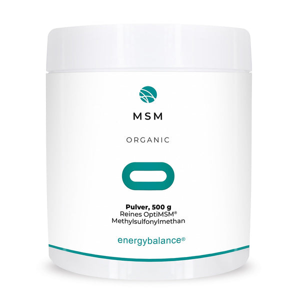 EnergyBalance OptiMSM - 100% pure powder, high dosage, natural, methylsulfonylmethane - no sugar, no additives - Swiss quality - 500 g