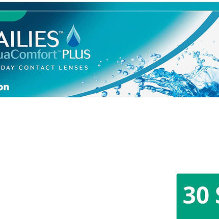 Dailies AquaComfort Plus Toric Daily Soft Contact Lenses | 30 lenses | BC 8.8 mm | DIA 14.4 mm | CYL -1.25 | AXIS 180 | -01.25 diopters
