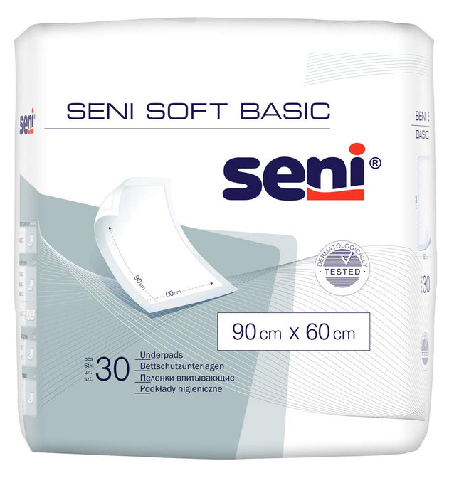 Carton SENI Soft Basic bed pad 90x60cm, 4x30 pieces
