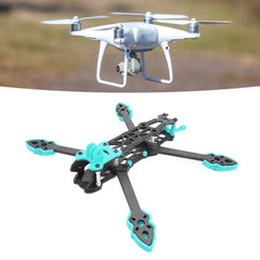 KENANLAN Quadcopter Frame Kit, FPV Racing Drone Frame Professional 225mm Wheelbase Carbon Fiber Quadcopter Frame for RC Drone Accessories (Blue)