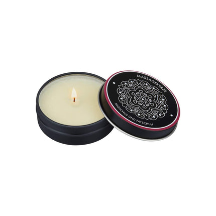 ICE Massage Candle | Sensual with musk-patchouli scent | 6-hour burn time | Skin care and relaxation | Rich and versatile
