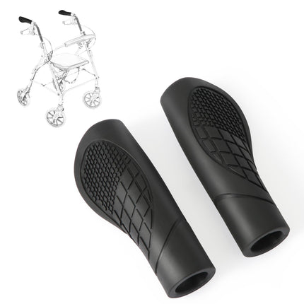 2 Pack Rollator Handle, Universal Rollator Handle Covers Anti-Slip Comfort Cushion Walking Aid Grip Pads Crutch Handles for Rollator Knee Walking Aid Spare Parts Accessories, 2.54cm