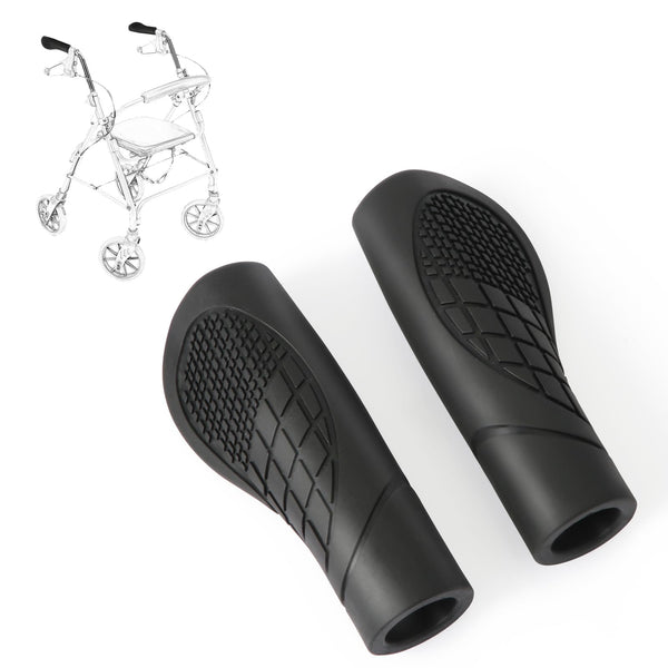 2 Pack Rollator Handle, Universal Rollator Handle Covers Anti-Slip Comfort Cushion Walking Aid Grip Pads Crutch Handles for Rollator Knee Walking Aid Spare Parts Accessories, 2.54cm