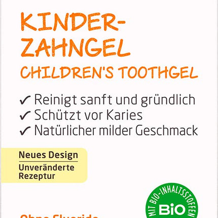 WELEDA Organic Children's Toothpaste – vegan, natural cosmetic toothpaste without fluoride for the care of baby teeth and gums of toddlers and babies. Fluoride-free toothpaste to protect against cavities (1 x 50 ml)