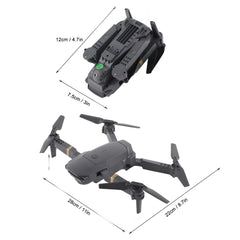 WIFI Drone, E58, Foldable 4K Aerial Camera, RC Quadcopter, 3.7V, 600mAh Li-ion Battery, RC Quadcopter Dual Camera with LED All-Round Light, Gift Choice for Boys and Girls