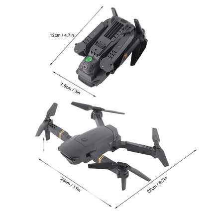 WIFI Drone, E58, Foldable 4K Aerial Camera, RC Quadcopter, 3.7V, 600mAh Li-ion Battery, RC Quadcopter Dual Camera with LED All-Round Light, Gift Choice for Boys and Girls