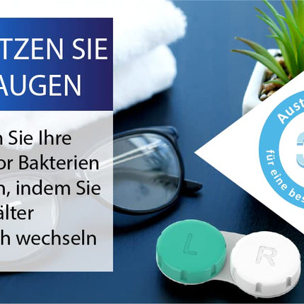 Axim Contact Lens Case 12 pieces. One-year supply. Protect your eyes by changing your contact lens case monthly.