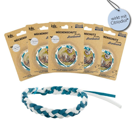 kda Stylish PU leather mosquito repellent bracelets Mosquito repellent bracelet in a value set - Classic and Dark Edition design - Adjustable size Camping holiday mosquito repellent Outdoor mosquitoes (maritime set of 5)