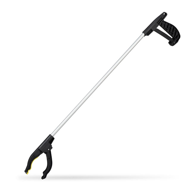 Relaxdays Universal Grabber, Garbage Grabber, Arm Extension, Reaching Aid for Seniors, Aluminum, 76 cm, Silver/Black