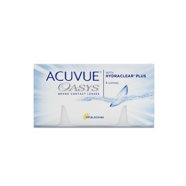 ACUVUE OASYS 2-week contact lenses for day and night with -3 dpt and BC 8.4 – UV protection, dryness protection &amp; extremely comfortable wearing – 6 lenses
