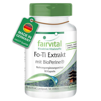 Fairvital | Fo-Ti Extract with BioPerine® - 90 Capsules - HIGH DOSE - He Shou Wu - VEGAN