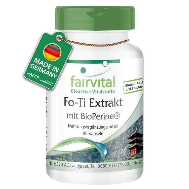 Fairvital | Fo-Ti Extract with BioPerine® - 90 Capsules - HIGH DOSE - He Shou Wu - VEGAN