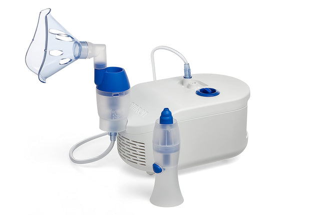 OMRON X102 Total 2-in-1 Inhaler with Nasal Shower - Inhaler for adults and children; for the effective treatment of respiratory diseases, allergies, and colds; with high-quality accessories