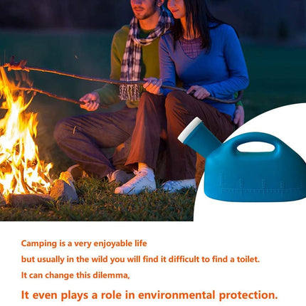 Urinal bottle for men, urinal for men, splash-proof with lid, urinals for hospital, outdoor, car, camping, blue -2000ml