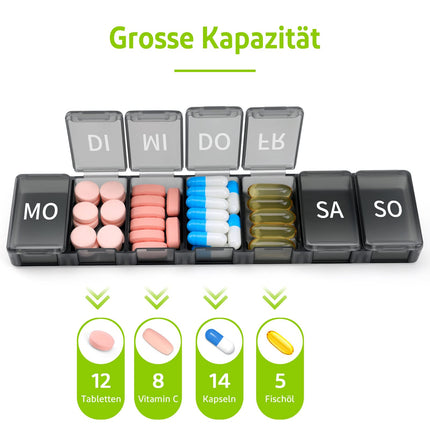 Opret pill box 7 days, pill box 7 days pill box tablets weekly box pill box 7 days tablets organizer for storing medications
