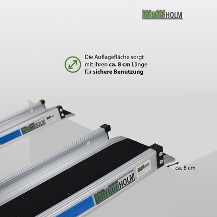 TRUTZHOLM wheelchair ramp, telescopic ramp, 120-213 cm, loading ramp, access ramp, pair | 270 kg | anti-slip coating, lightweight in a textile bag (213)