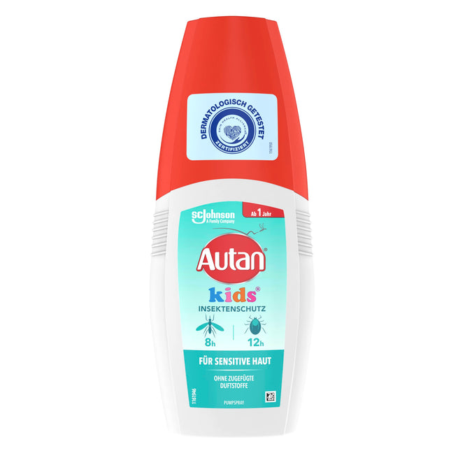 Autan Kids Pump Spray, Effective insect repellent against mosquitoes and ticks, Mosquito repellent, 1 pack, 100 ml