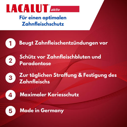 LACALUT ACTIVE TOOTHPASTE, 100ml Toothpaste, immediately noticeable tightening and strengthening of the gums, effective dental &amp; gum care, 1 x 100ml