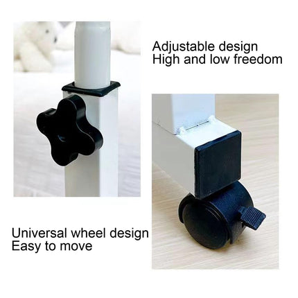 OSKOPWRC Laptop Table Movable Work Desk, Height Adjustable, Portable Nightstand with Wheels, Movable Laptop Desk for Home, Office, Nightstand, Side Table for Over Bed,