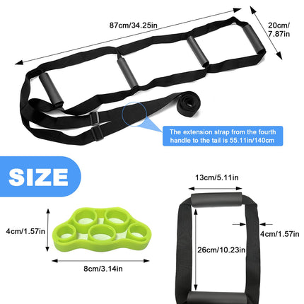 GZhaizhuan Bed Ladder Lifting Aid, Adjustable Bed Rope Ladder with Finger Trainer for Elderly, Sick, Disabled, 232cm×18cm