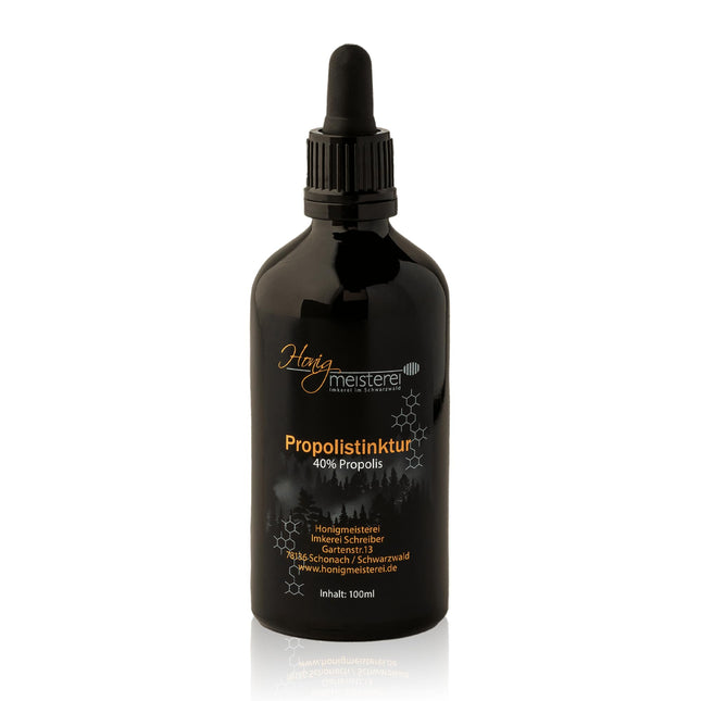Honigmeisterei Propolis Tincture 100ml with 40% natural propolis, in the best quality from Black Forest beekeeping, propolis drops without additives