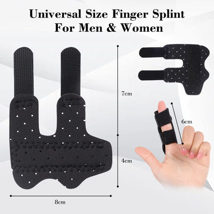 ACWOO Finger Splint, 2 Pack Finger Straightener Finger Splint Stabilizer, Soft Comfortable Finger Support, Finger Brace for Broken Sprained Arthritis or Tendonitis (Black)