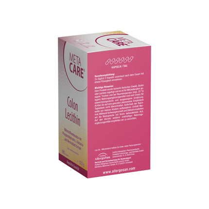 META CARE Colon Lecithin – High-quality phosphatidylcholine – L-glutamine – Plant-based supplement with wormwood leaf extract – High dosage – Vegan – 180 Capsules