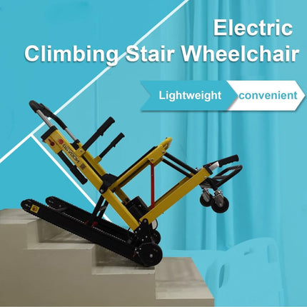 WOLWES Electric Stairlift Wheelchair for Elderly People, Aluminum Alloy Yellow
