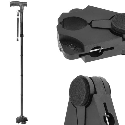 OTOTEC 2 pieces walking stick holder for table black 5.2x4.7cm height 2.1cm ideal for tube diameters from 1.6cm to max. 2.5cm table clamps