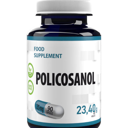 Policosanol 25mg 90 Vegan Capsules, Laboratory Tested, Non-GMO, No Fillers or Additives