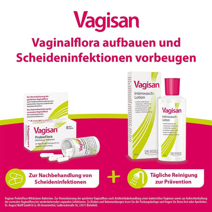 VAGISAN ProbioFlora Lactic Acid Bacteria Vaginal Capsules 8 pcs
