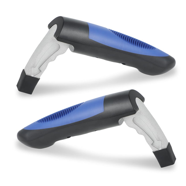 2-Piece Car Exit Aid - Car Handle for Seniors - Car Gadgets, Aluminum, 180KG Load Capacity, Rust Protection, with Safety Window Hammer Function, for Car, Motorhome, Truck Doors (Blue)