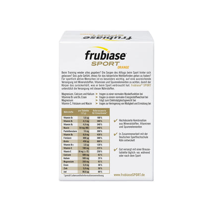 frubiase SPORT Orange - Isotonic sports drink - Electrolytes, high-dose minerals, multivitamins, trace elements - to support performance &amp; regeneration - 20 effervescent tablets