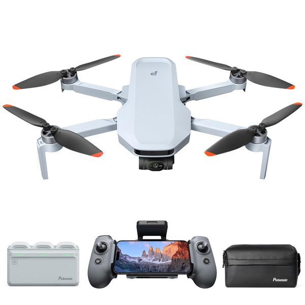 Potensic ATOM 2 GPS Drone with Camera, 4K HDR Video, 8K Photo, 10KM Transmission Range, < 249g, 3-Axis Gimbal, AI Follow/AI Night/QuickShots/Vertical Shots, 3 Batteries, 96 Min Flight Time, C0, for Adults
