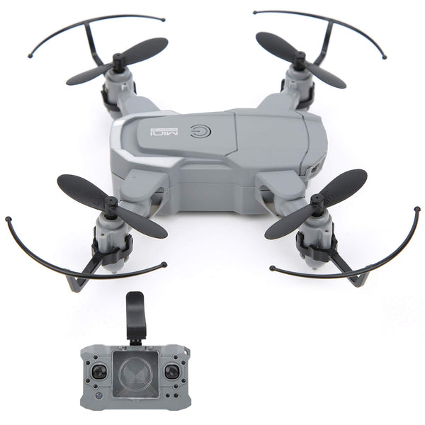 VGEBY KY905 Foldable Mini Drone with 4K HD Camera, LED Light, One Key Return, Gray, Advanced Beginner