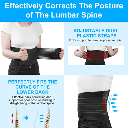 ACWOO Back Brace Back Support Belt for Men and Women, Breathable Back Belt, Back Support for Sports Back Brace Relieves Back, Anti-Sweat Lumbar Belt Back Support Belt (M)