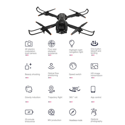Drone with Camera for Adults and Kids, 4K Camera Drones with Carrying Case, Foldable Drone, Remote Control Toys, Gifts, RC Quadcopter for Boys, Girls,