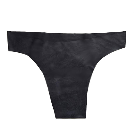 SpecialUnderwear Latex Female String Black extra hot - 0.3 mm Thick Size: L
