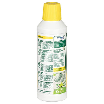 HEITMANN pure Citric Acid | Liquid organic descaler for kitchen &amp; bathroom | Effective against limescale deposits | 100% natural ingredients | Food-safe | 500 ml
