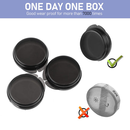 WLLHYF Small Pill Box 3 Pack Mini Pill Organizer Portable Travel Pill Container Daily Pill Box Medicine Vitamin Cod Liver Oil Storage Box Bag Purse for Home Work (Set 1)